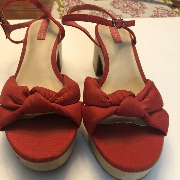 Copper Key Sunnydays Sandals Womens 8M Red Ankle Strap Platform Clog Shoes - Picture 3 of 8